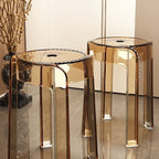 Modern Simplicity Round Acrylic Dining Chair For Dining Room Lumendat
