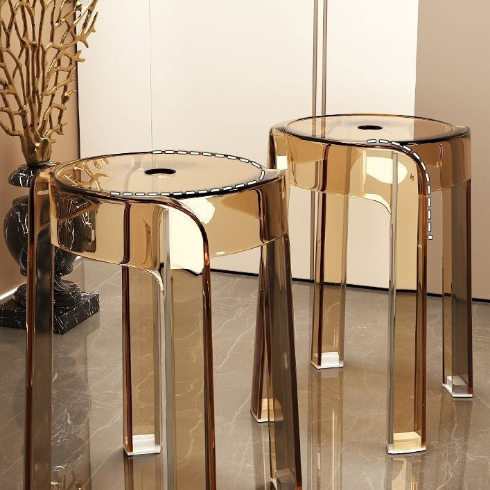 Modern Simplicity Round Acrylic Dining Chair For Dining Room Lumendat