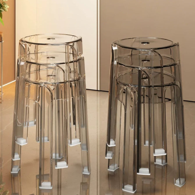 Modern Simplicity Round Acrylic Dining Chair For Dining Room Lumendat