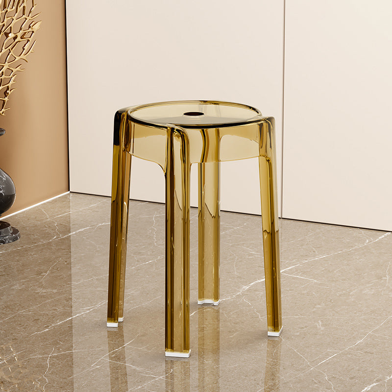 Modern Simplicity Round Acrylic Dining Chair For Dining Room Lumendat