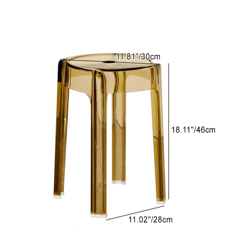 Modern Simplicity Round Acrylic Dining Chair For Dining Room Lumendat