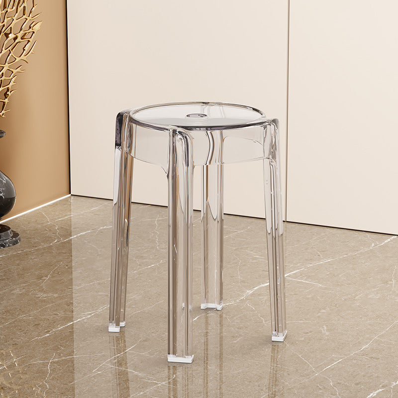Modern Simplicity Round Acrylic Dining Chair For Dining Room Lumendat