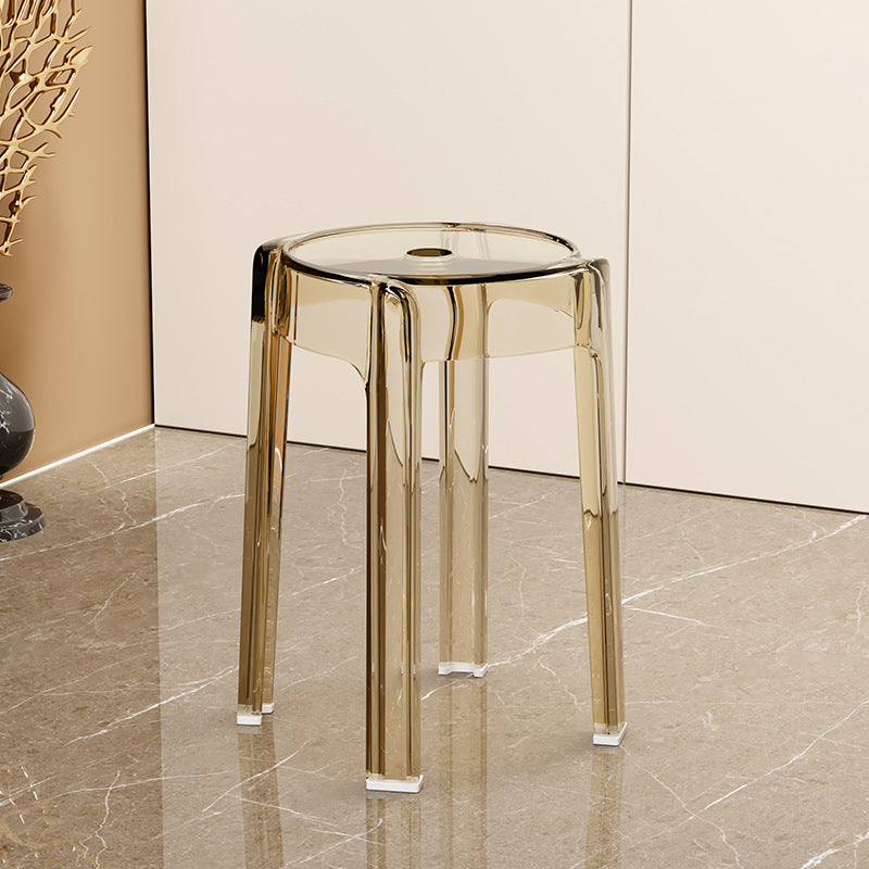 Modern Simplicity Round Acrylic Dining Chair For Dining Room Lumendat
