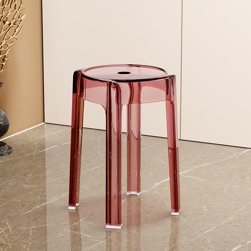 Modern Simplicity Round Acrylic Dining Chair For Dining Room Lumendat