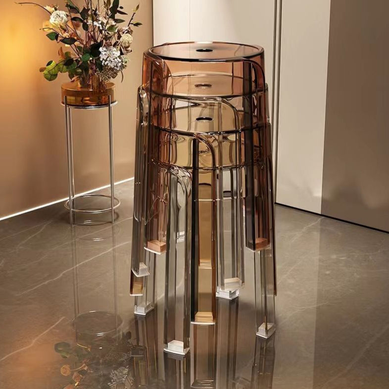 Modern Simplicity Round Acrylic Dining Chair For Dining Room Lumendat