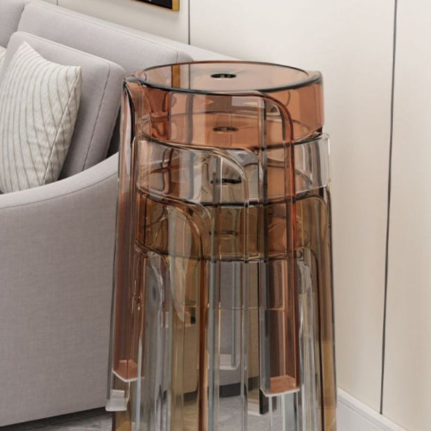 Modern Simplicity Round Acrylic Dining Chair For Dining Room Lumendat