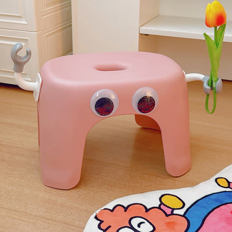 Lumendat Modern Minimalist Elliptical PP Low Stool Armless Backless For Living Room Lumendat