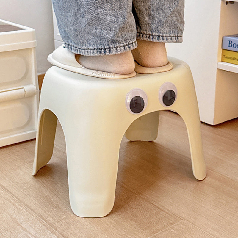 Lumendat Modern Minimalist Elliptical PP Low Stool Armless Backless For Living Room Lumendat