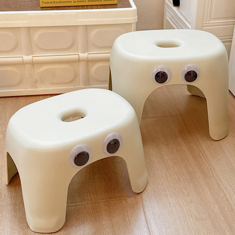 Lumendat Modern Minimalist Elliptical PP Low Stool Armless Backless For Living Room Lumendat