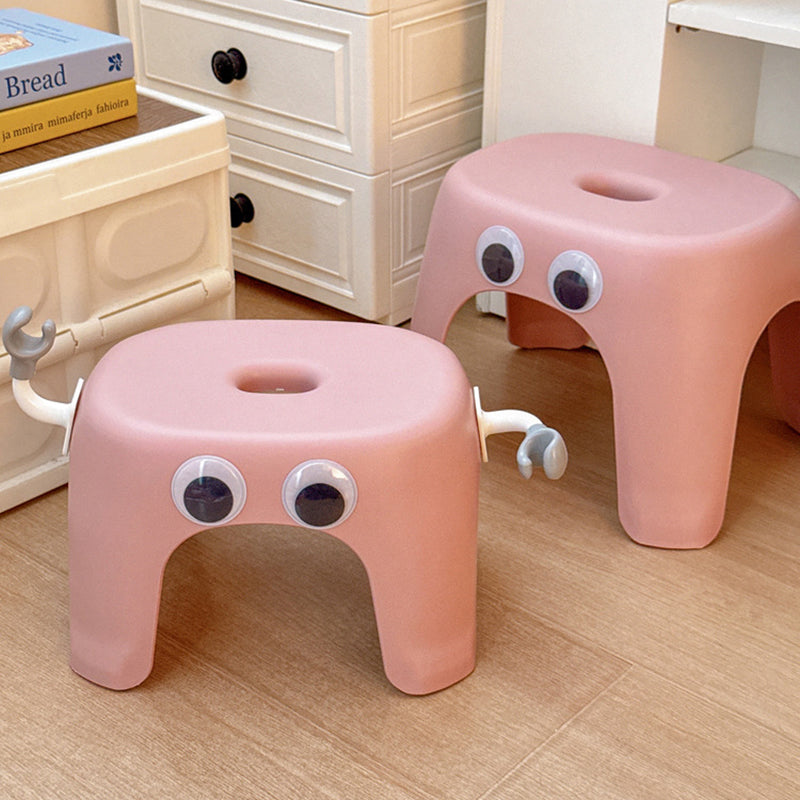 Lumendat Modern Minimalist Elliptical PP Low Stool Armless Backless For Living Room Lumendat
