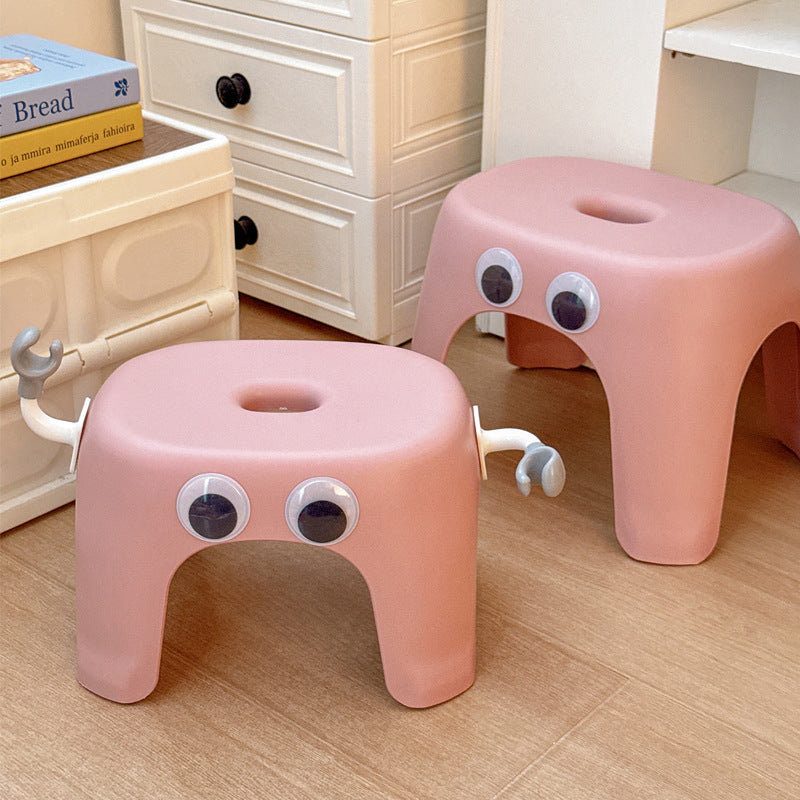 Lumendat Modern Minimalist Elliptical PP Low Stool Armless Backless For Living Room Lumendat