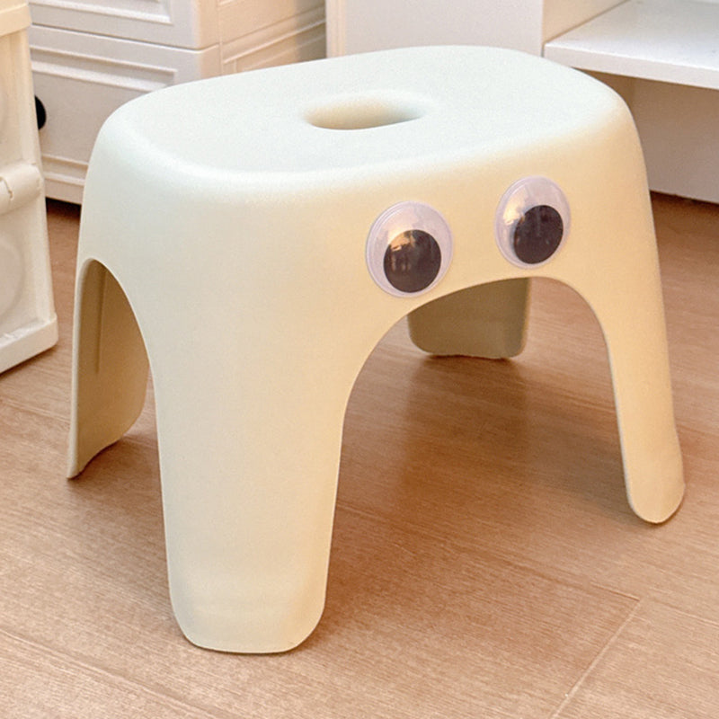 Lumendat Modern Minimalist Elliptical PP Low Stool Armless Backless For Living Room Lumendat