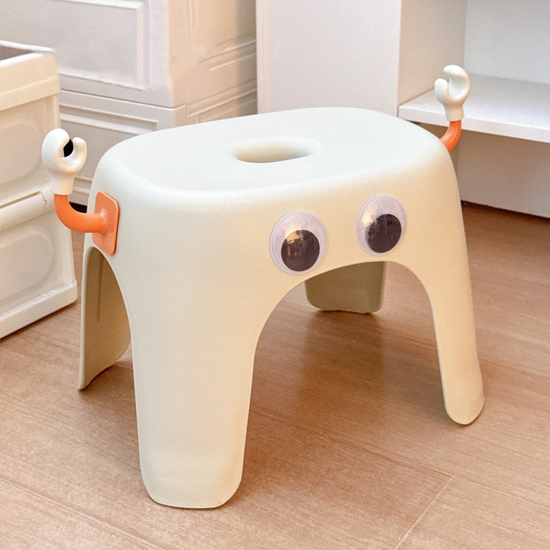 Lumendat Modern Minimalist Elliptical PP Low Stool Armless Backless For Living Room Lumendat