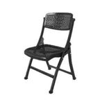 Modern Simplicity Grid Metal Carbon Steel Resin Foldable Desk Chair Backrest Armless For Home Office DFM-F