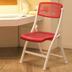 Modern Simplicity Grid Metal Carbon Steel Resin Foldable Desk Chair Backrest Armless For Home Office DFM-F