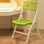 Modern Simplicity Grid Metal Carbon Steel Resin Foldable Desk Chair Backrest Armless For Home Office DFM-F