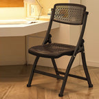 Modern Simplicity Grid Metal Carbon Steel Resin Foldable Desk Chair Backrest Armless For Home Office DFM-F