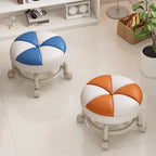 Lumendat Modern Simplicity Kids Movable Round PU Leather Carbon Steel Sponge Low Stool For Living Room Lumendat