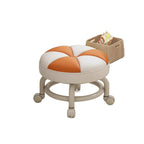 Lumendat Modern Simplicity Kids Movable Round PU Leather Carbon Steel Sponge Low Stool For Living Room Lumendat