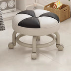 Lumendat Modern Simplicity Kids Movable Round PU Leather Carbon Steel Sponge Low Stool For Living Room Lumendat