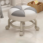 Lumendat Modern Simplicity Kids Movable Round PU Leather Carbon Steel Sponge Low Stool For Living Room Lumendat
