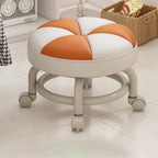 Lumendat Modern Simplicity Kids Movable Round PU Leather Carbon Steel Sponge Low Stool For Living Room Lumendat