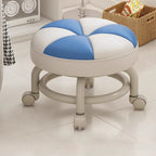 Lumendat Modern Simplicity Kids Movable Round PU Leather Carbon Steel Sponge Low Stool For Living Room Lumendat