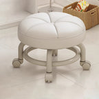 Lumendat Modern Simplicity Kids Movable Round PU Leather Carbon Steel Sponge Low Stool For Living Room Lumendat