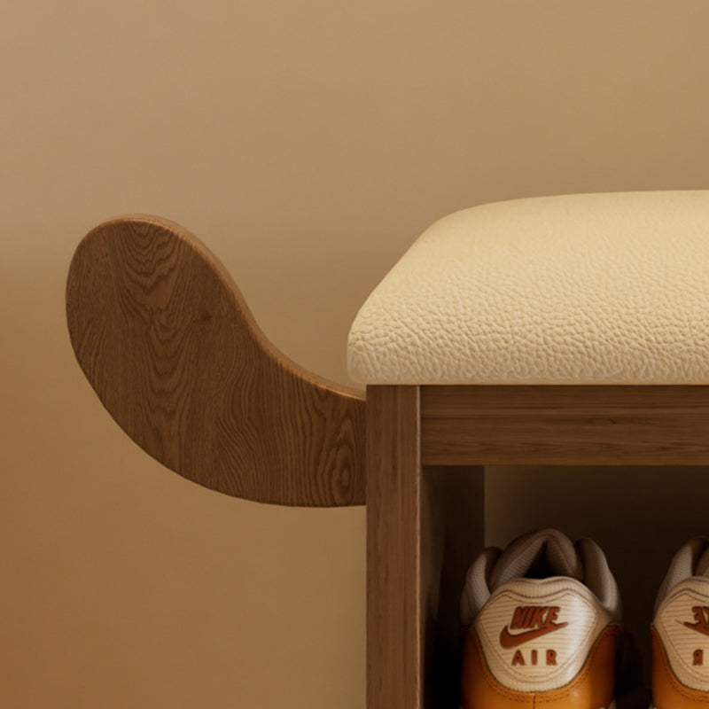 Lumendat Modern Art Deco Dog Rubberwood PU Leather Sponge Kids Shoe Bench Backless Armless For Entryway Lumendat