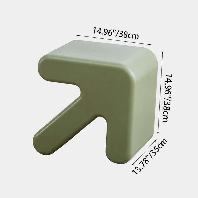Lumendat Contemporary Creative Arrow Plastic Kids Low Stool Backless Armless For Hallway Lumendat