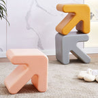 Lumendat Contemporary Creative Arrow Plastic Kids Low Stool Backless Armless For Hallway Lumendat