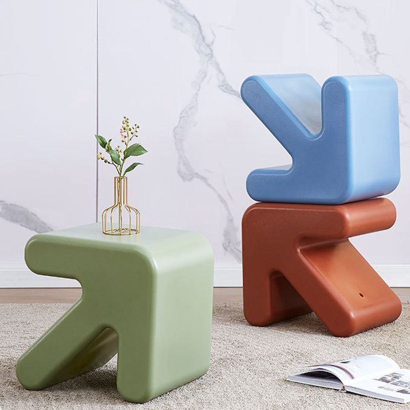 Lumendat Contemporary Creative Arrow Plastic Kids Low Stool Backless Armless For Hallway Lumendat