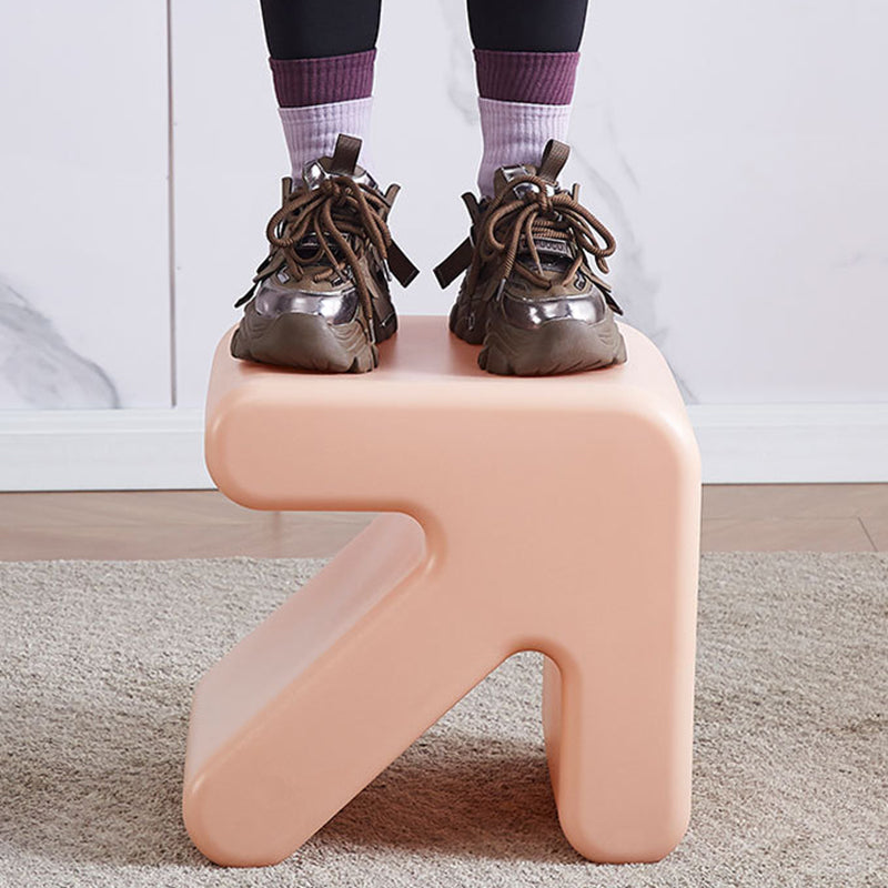 Lumendat Contemporary Creative Arrow Plastic Kids Low Stool Backless Armless For Hallway Lumendat