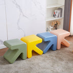 Lumendat Contemporary Creative Arrow Plastic Kids Low Stool Backless Armless For Hallway Lumendat