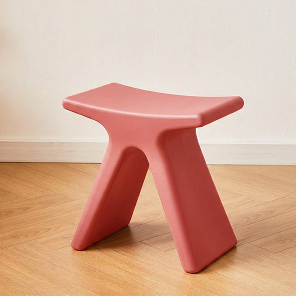 Lumendat Modern Minimalist Geometric PE Plastic Kids Low Stool Backless Armless For Hallway Lumendat