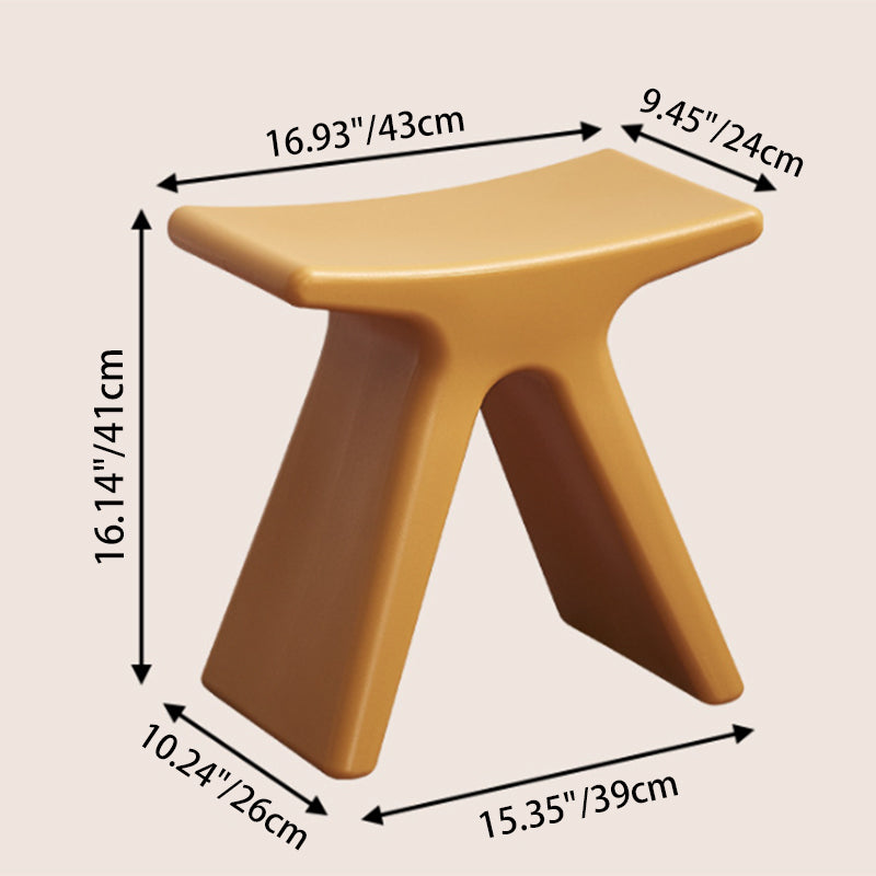 Lumendat Modern Minimalist Geometric PE Plastic Kids Low Stool Backless Armless For Hallway Lumendat