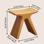 Lumendat Modern Minimalist Geometric PE Plastic Kids Low Stool Backless Armless For Hallway Lumendat