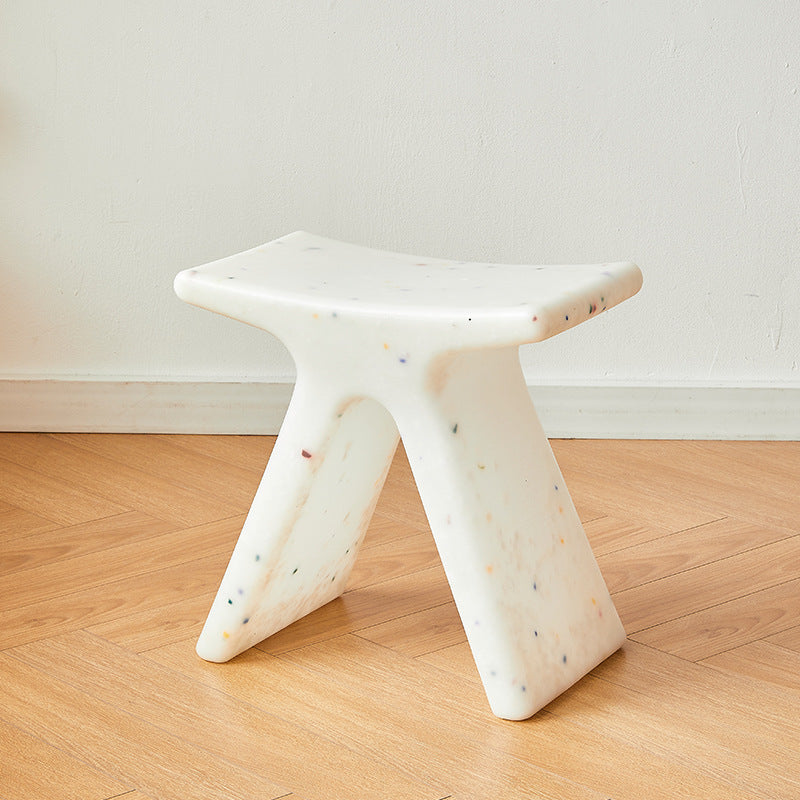 Lumendat Modern Minimalist Geometric PE Plastic Kids Low Stool Backless Armless For Hallway Lumendat