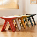 Lumendat Modern Minimalist Geometric PE Plastic Kids Low Stool Backless Armless For Hallway Lumendat