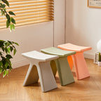 Lumendat Modern Minimalist Geometric PE Plastic Kids Low Stool Backless Armless For Hallway Lumendat