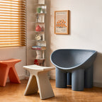 Lumendat Modern Minimalist Geometric PE Plastic Kids Low Stool Backless Armless For Hallway Lumendat