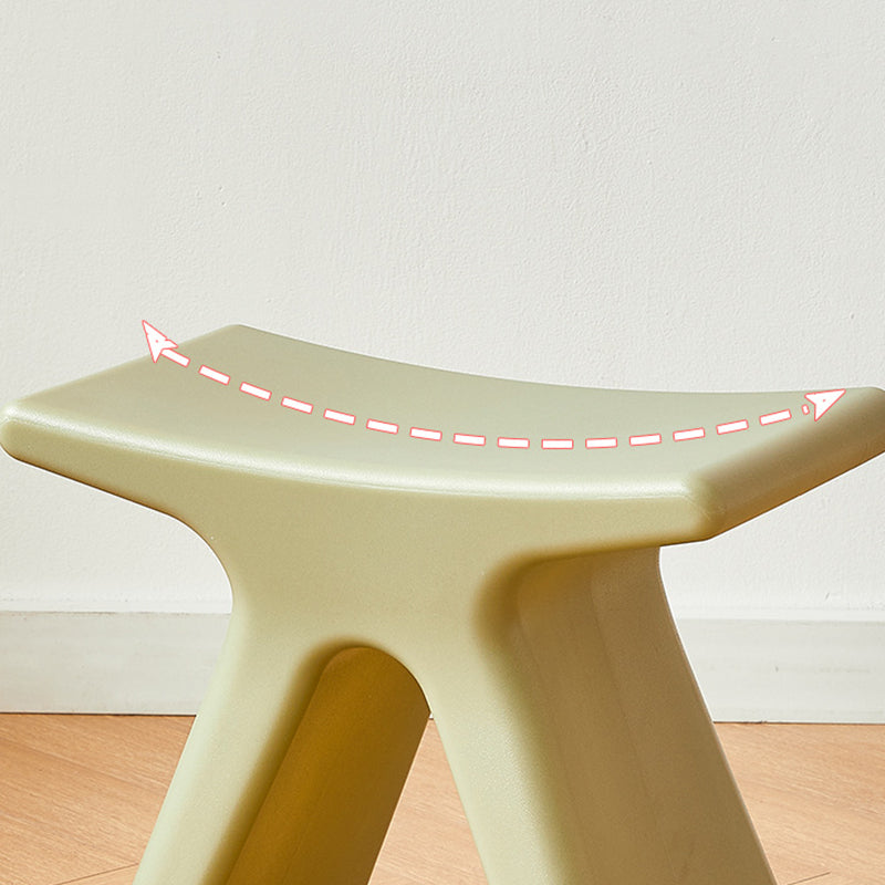 Lumendat Modern Minimalist Geometric PE Plastic Kids Low Stool Backless Armless For Hallway Lumendat
