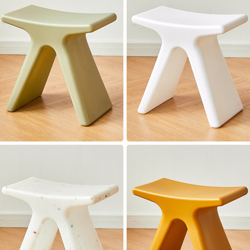Lumendat Modern Minimalist Geometric PE Plastic Kids Low Stool Backless Armless For Hallway Lumendat