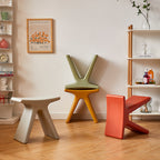 Lumendat Modern Minimalist Geometric PE Plastic Kids Low Stool Backless Armless For Hallway Lumendat