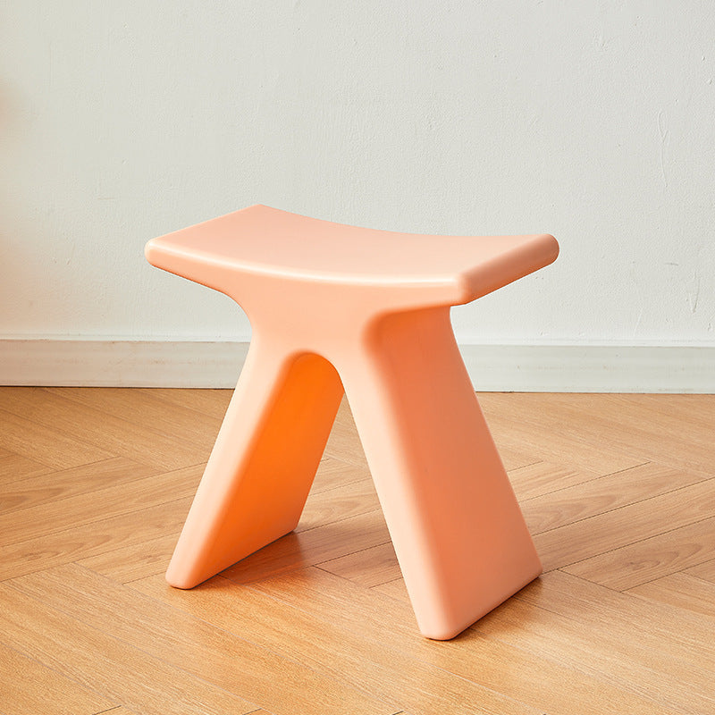 Lumendat Modern Minimalist Geometric PE Plastic Kids Low Stool Backless Armless For Hallway Lumendat