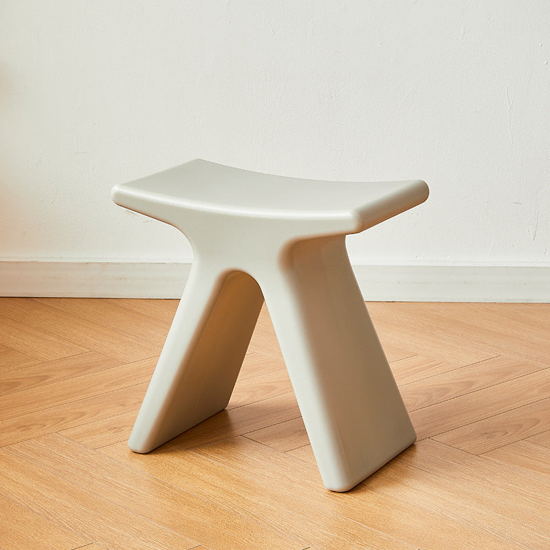 Lumendat Modern Minimalist Geometric PE Plastic Kids Low Stool Backless Armless For Hallway Lumendat