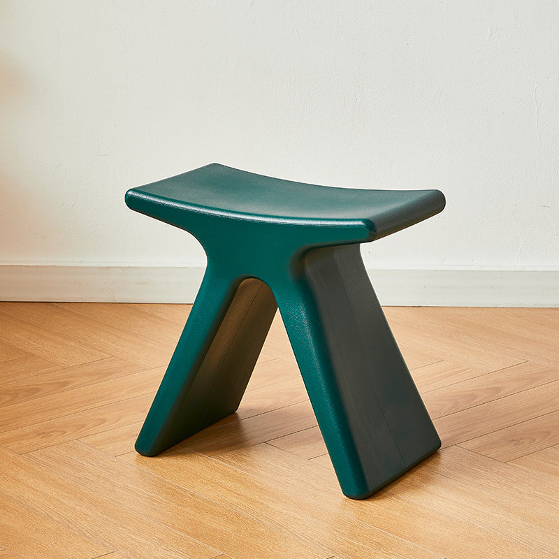 Lumendat Modern Minimalist Geometric PE Plastic Kids Low Stool Backless Armless For Hallway Lumendat