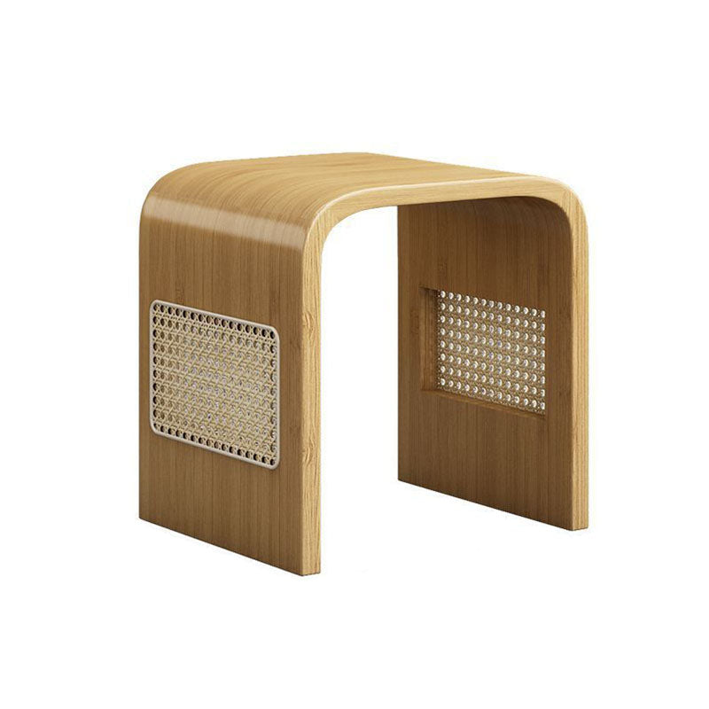 Lumendat Modern Minimalist Arc Nan Bamboo Resin Rattan Weaving Kids Low Stool Backless Armless For Entryway Lumendat