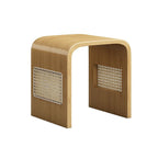 Lumendat Modern Minimalist Arc Nan Bamboo Resin Rattan Weaving Kids Low Stool Backless Armless For Entryway Lumendat