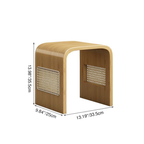 Lumendat Modern Minimalist Arc Nan Bamboo Resin Rattan Weaving Kids Low Stool Backless Armless For Entryway Lumendat